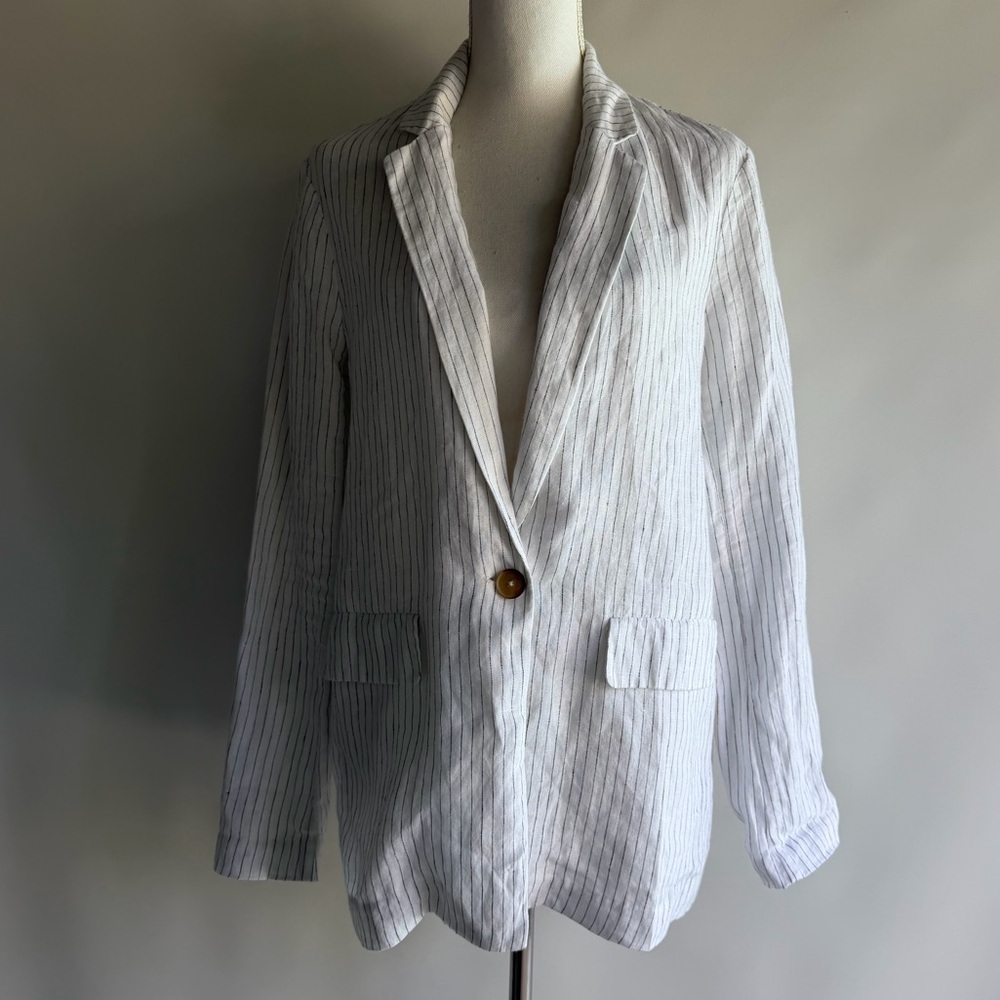 Michael Stars Striped Linen Blazer - sz M
